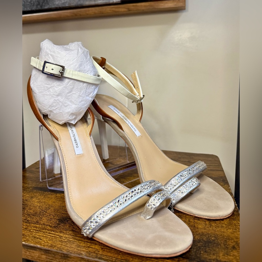 Diane Von Furstenberg Rozi Runway Pave Strap Sandals